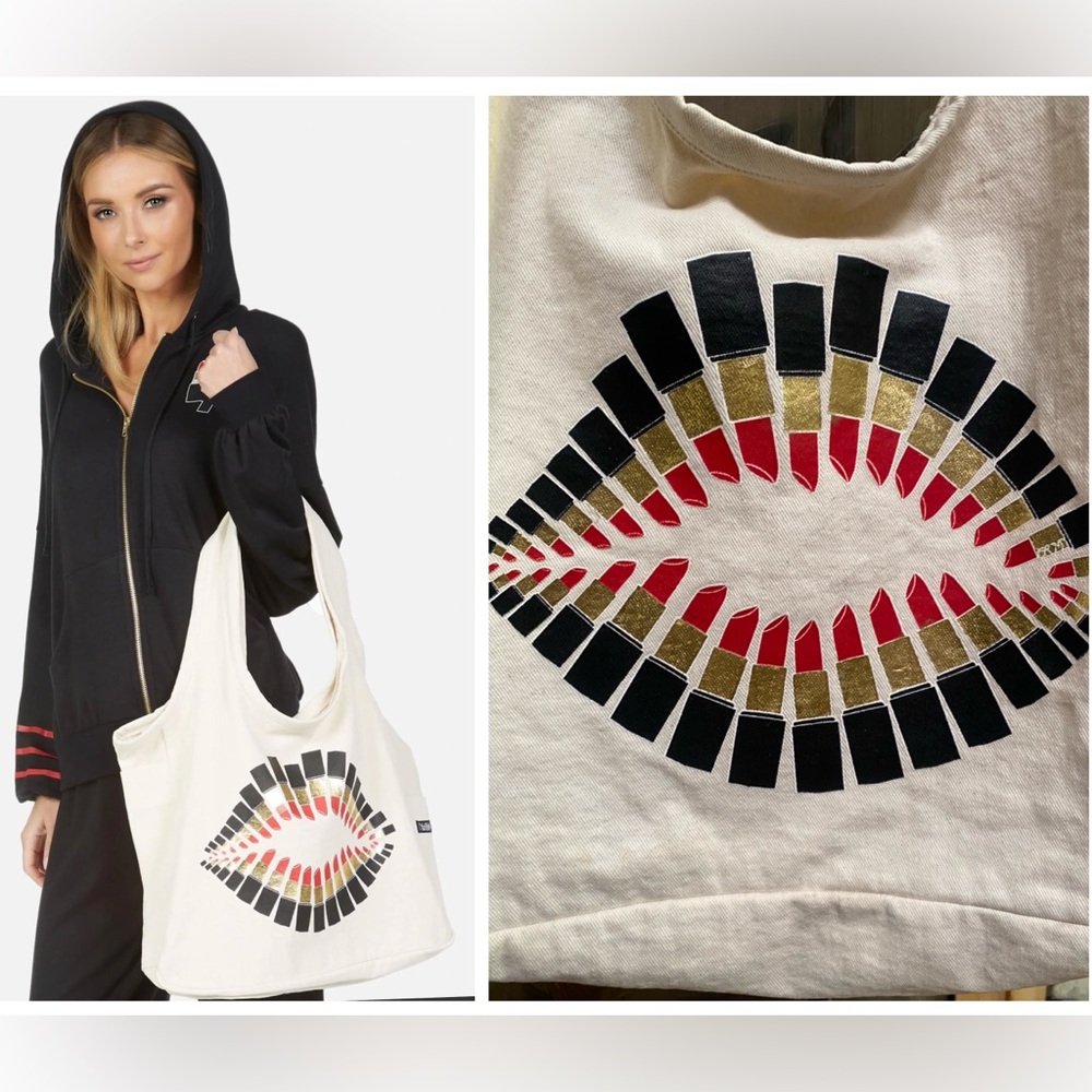 NEW LAUREN MOSHI TAYLOR LIPSTICK LIP TOTE